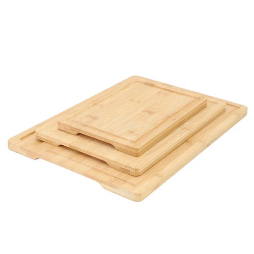 Megachef 3 Piece Wood Cutting, Prep And Serving Boards In Brown