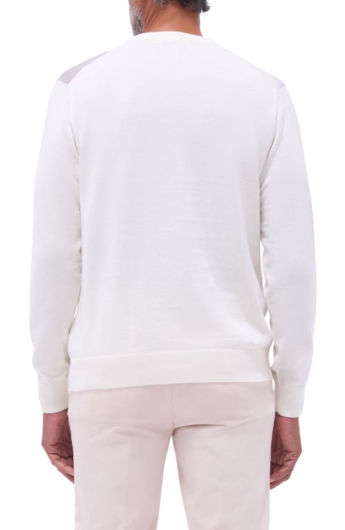 BUGATCHI BUGATCHI ABSTRACT COTTON & SILK CREWNECK SWEATER