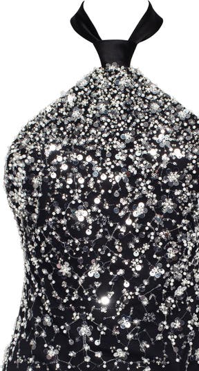 Sensational spaghetti straps sequined corset