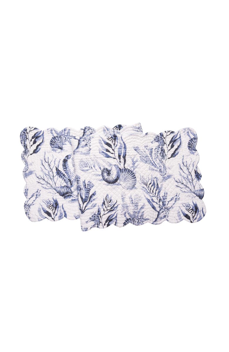 C&F Home Midnight Lagoon Dining Table Runner, Main, color, 