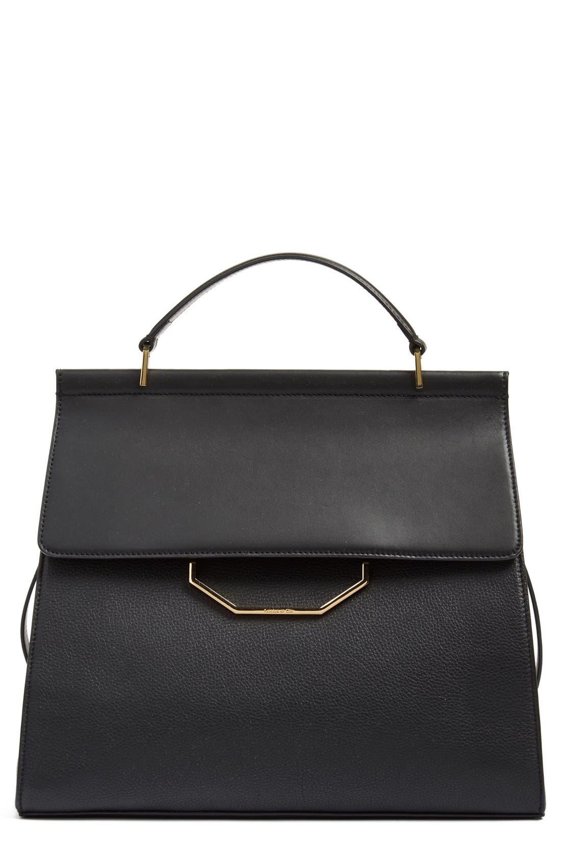 'Towa' Satchel, Main, color, BLACK