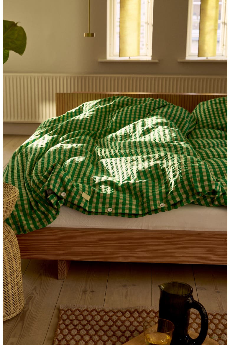 Baek and Bolge Duvet Cover Set, Alternate, color, Green/Sand