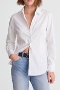 Solomon & Sage Women's Long Sleeve Cotton Button-up Shirt