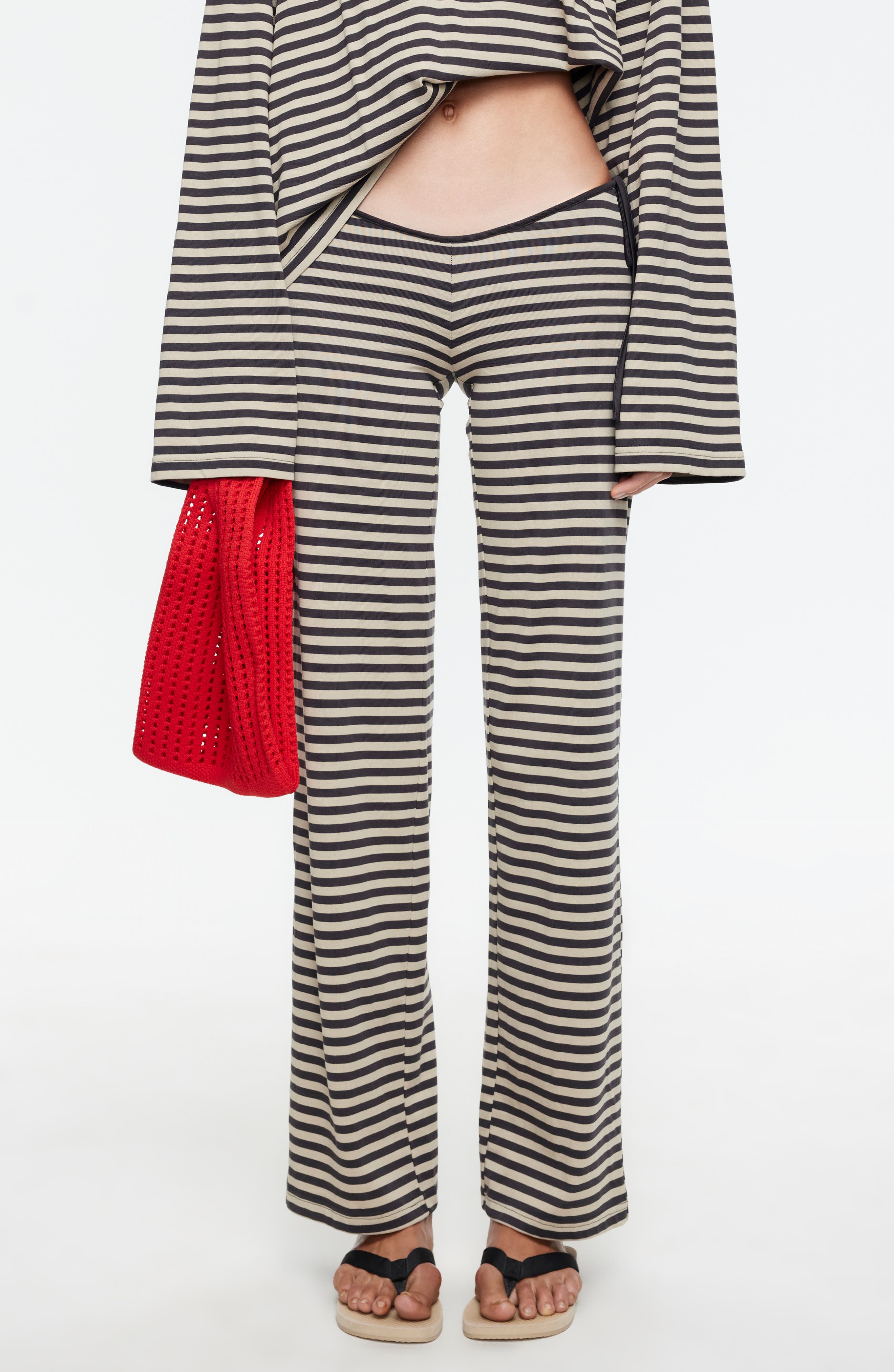 Bloom Side Tie Wide Leg Pants