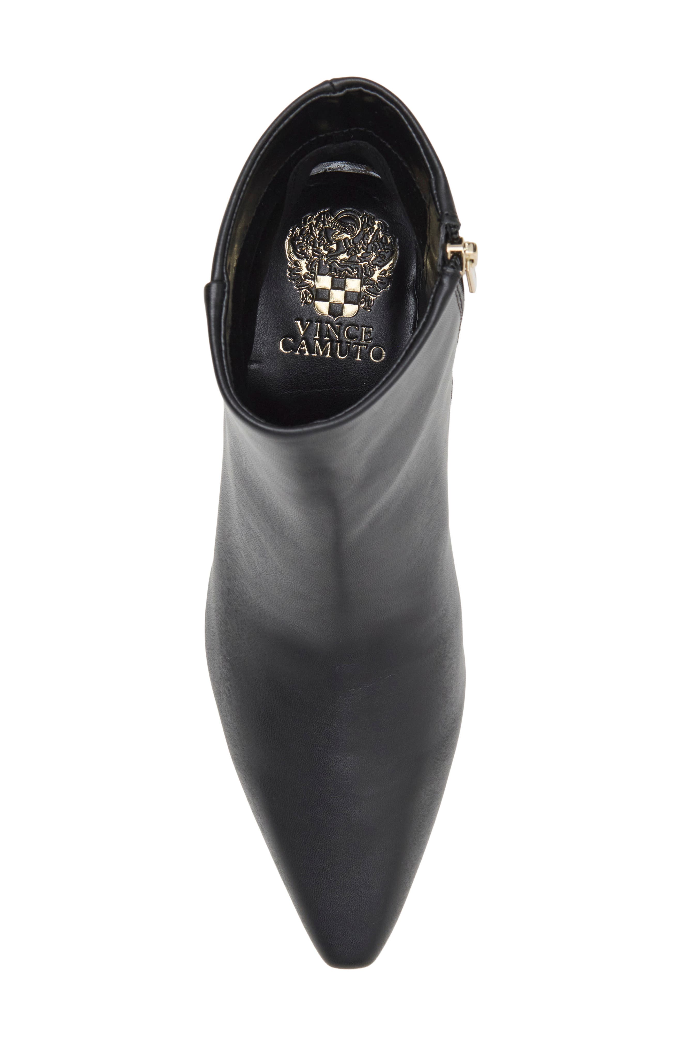 Quinley Leather Bootie, Alternate, color, BLACK