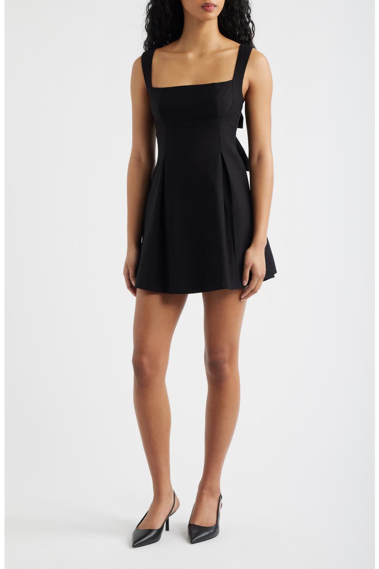Xanthus Fit & Flare Minidress, Main, color, BLACK