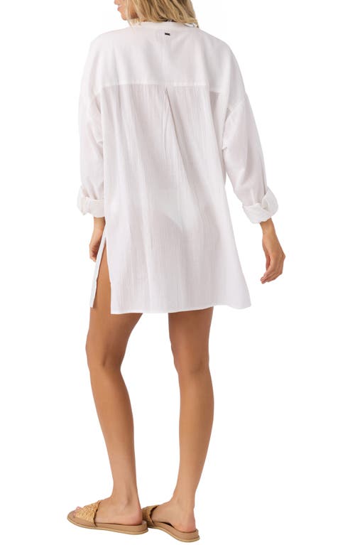 O'neill Belizin Long Sleeve Cover-up Tunic In White