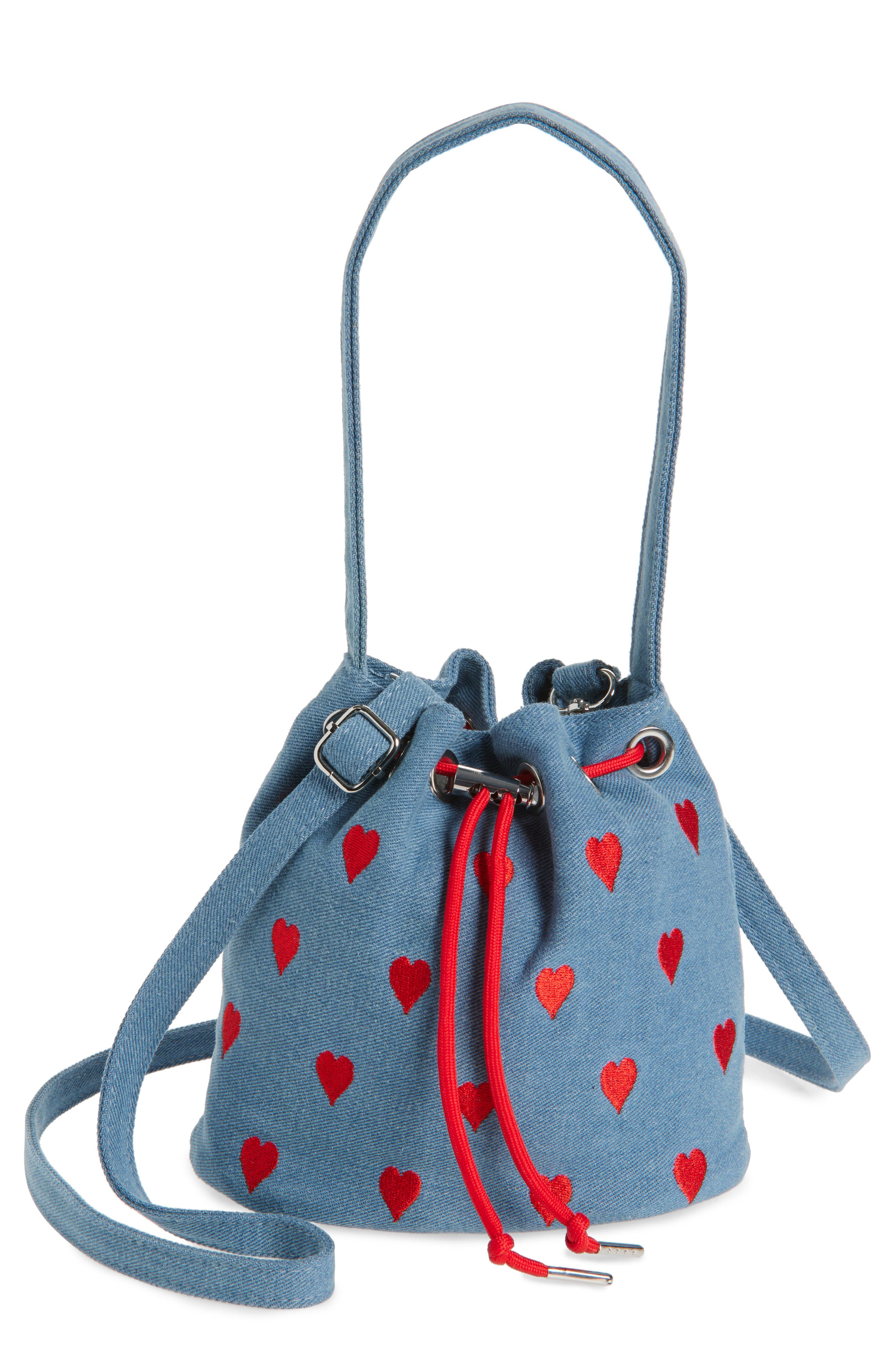 Ruby & Ry Kids' Denim Bucket Bag, Main, color, 