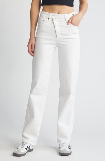 DAZE Sundaze Crossover Waist Straight Leg Jeans | Nordstromrack