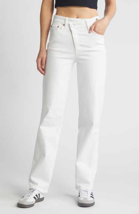 DAZE Sundaze Crossover Waist Straight Leg Jeans