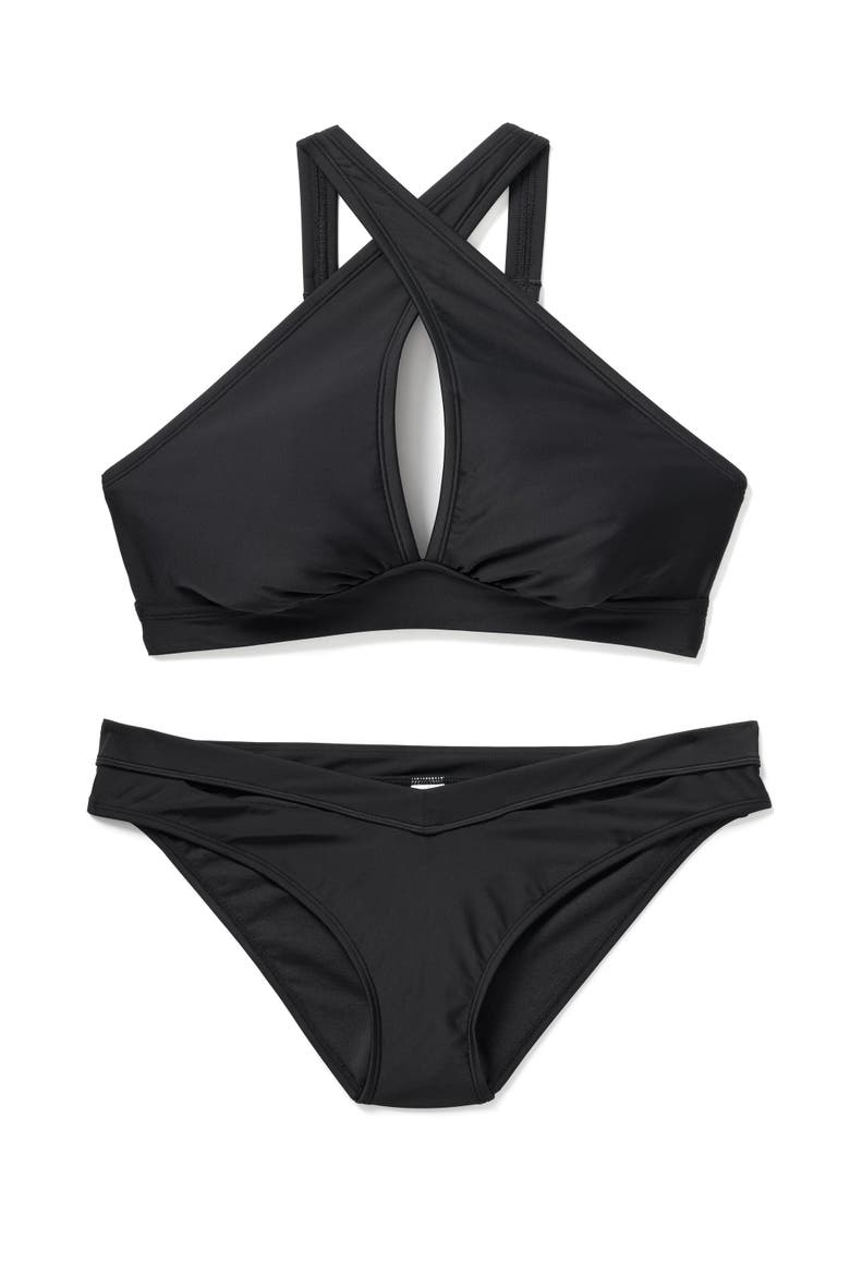 Demi Swimwear Bra, Alternate, color, Black