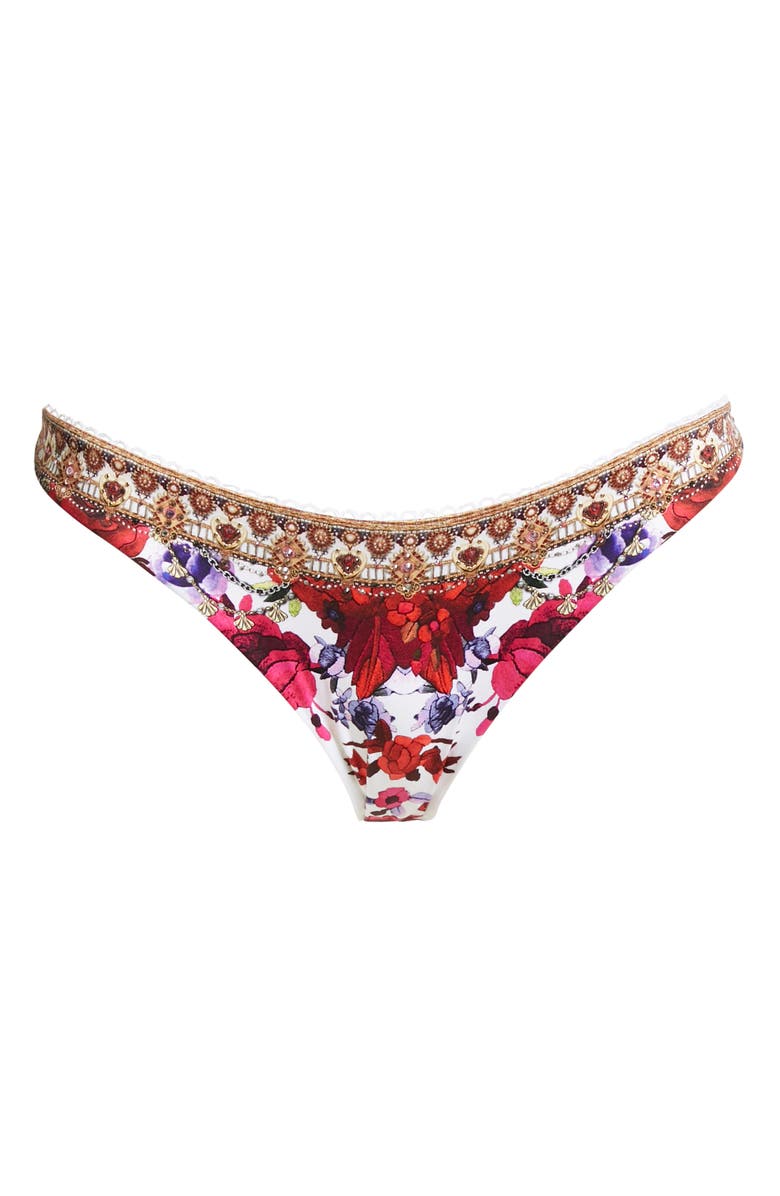 Camilla Reign of Roses High Leg Bikini Bottoms, Alternate, color, 
