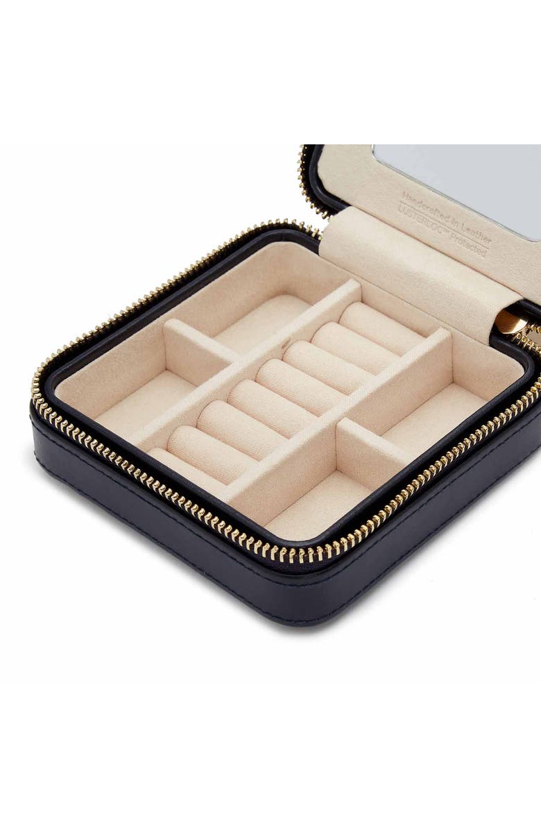 WOLF Maria Small Zip Jewelry Case, Alternate, color, Navy