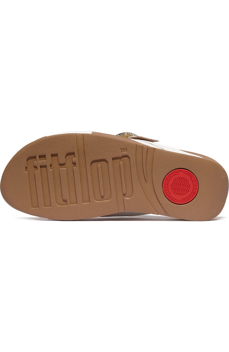 FitFlop Lulu Crystal Buckle Platform Slide Sandal, Alternate, color, Urban White