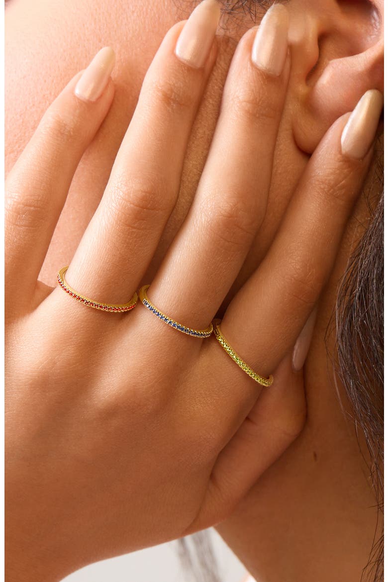 Stackable Sapphire Ring, Alternate, color, 18K YG RED SAPPHIRE