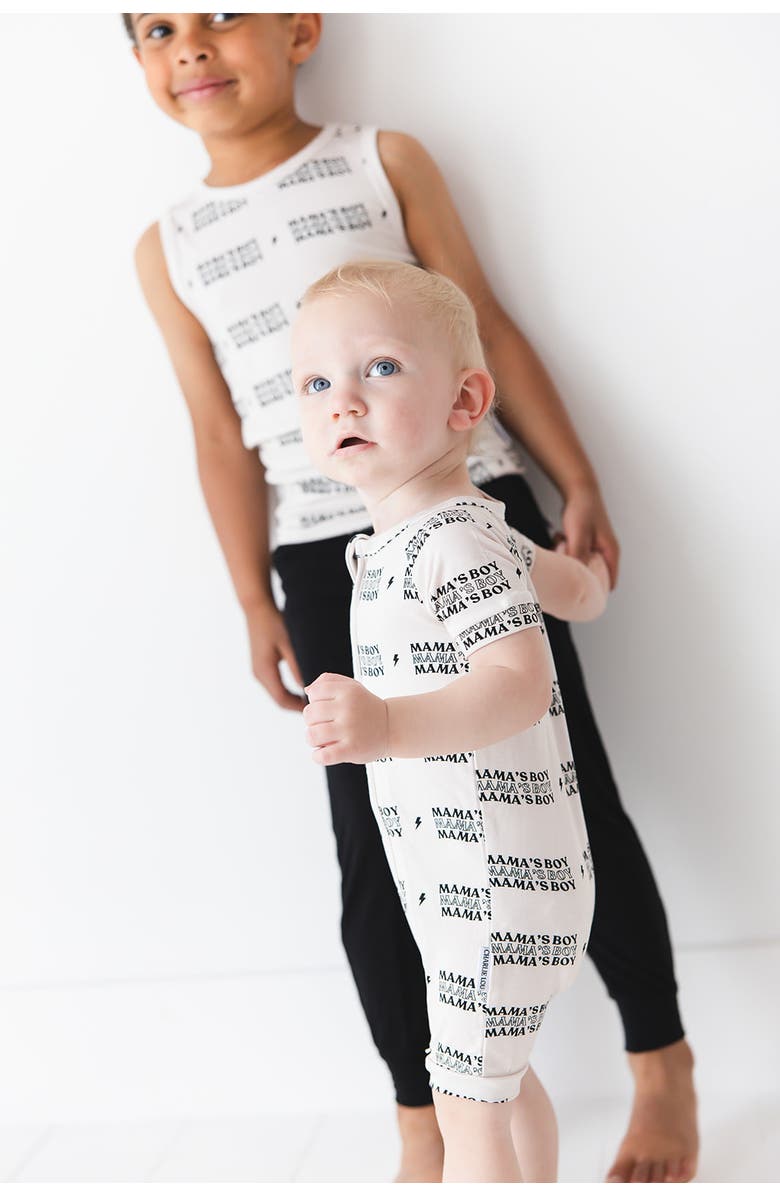 Charlie Lou Baby<sup>®</sup> Double Zipper Shortie Romper | Mama's Boy | 6-12M, Alternate, color, Beige