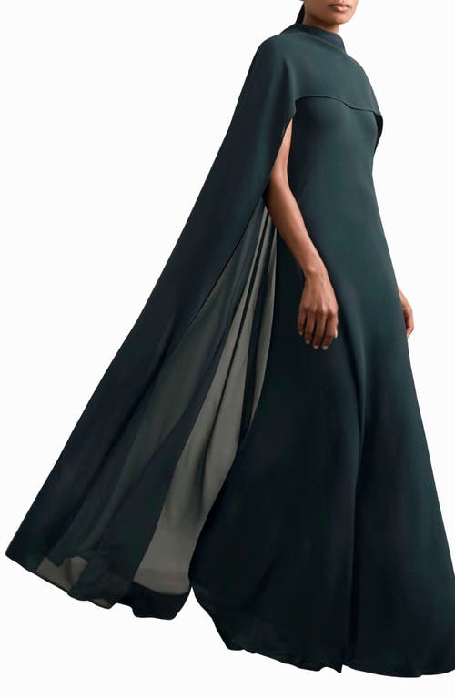 Reiss Greta Cape Back Dress In Blue