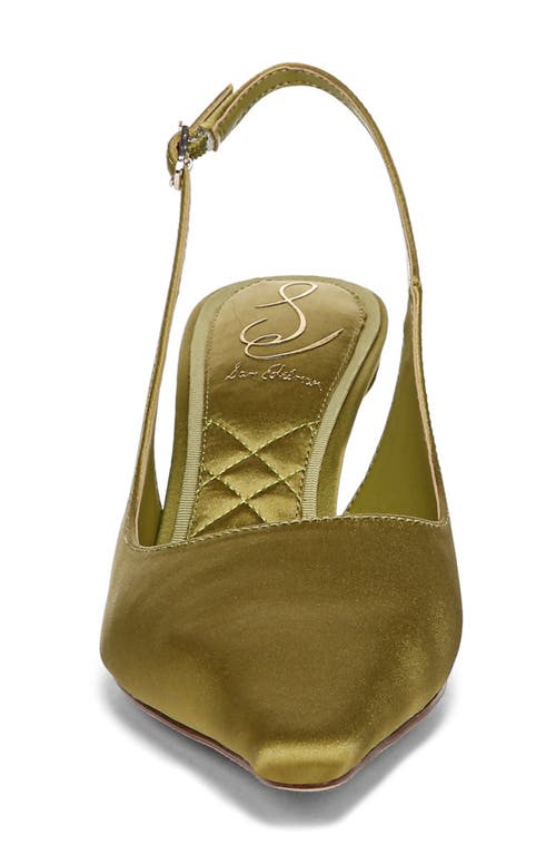 Shop Sam Edelman Bianka Slingback Pump In Greentini