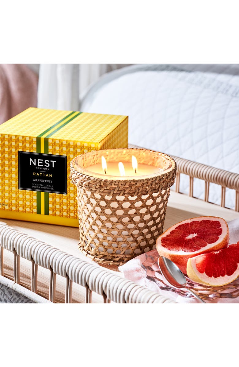 NEST New York Rattan Grapefruit Scented Candle, Alternate, color, 