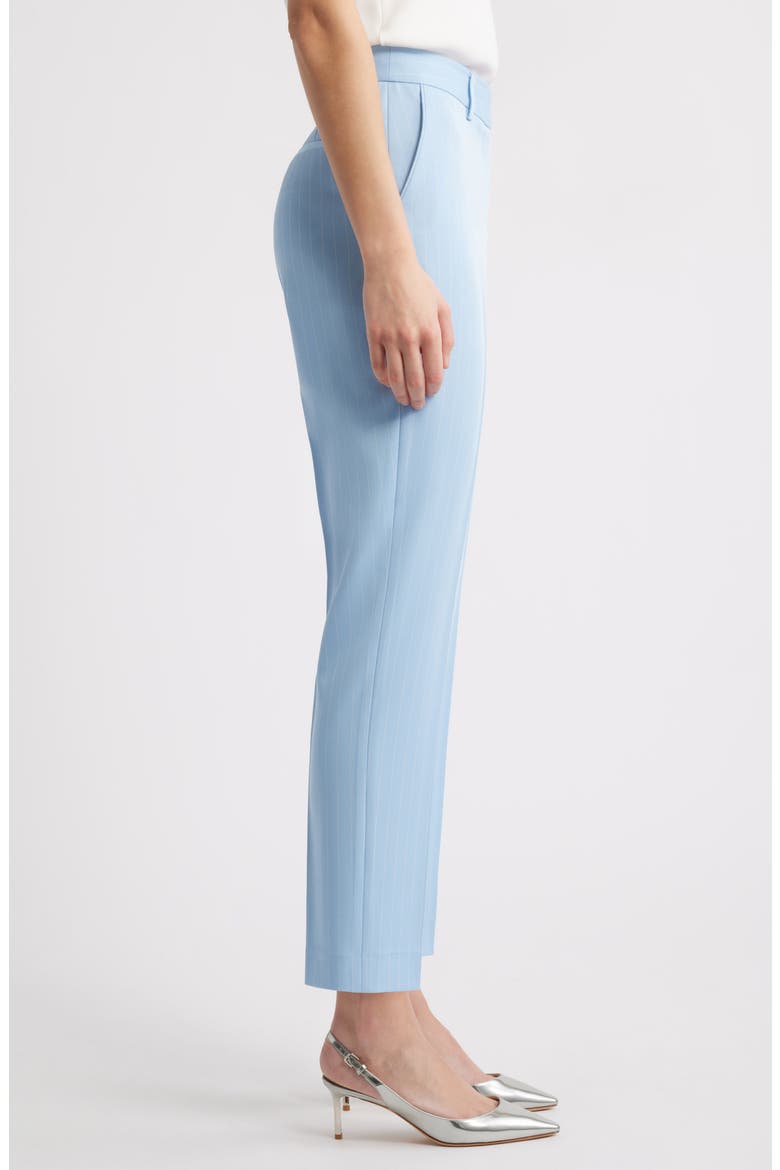 Classic Pinstripe Straight Leg Pants, Alternate, color, ICE BLUE