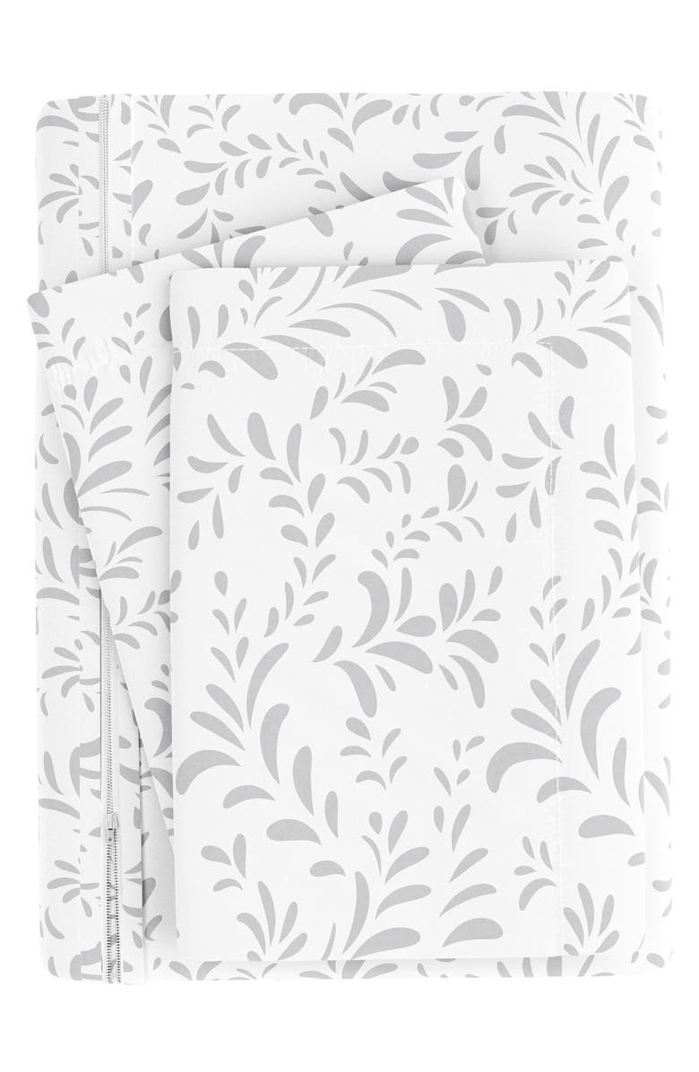 HOMESPUN Home Spun Premium Ultra Soft 3-Piece Burst of Vines Print Duvet Cover Set, Alternate, color, Light Gray