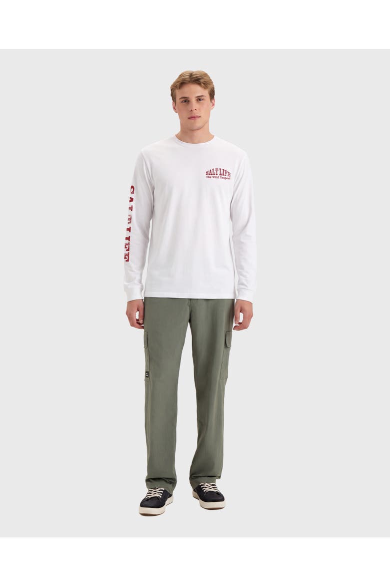 Respect the Wild Long Sleeve Tee, Alternate, color, WHITE