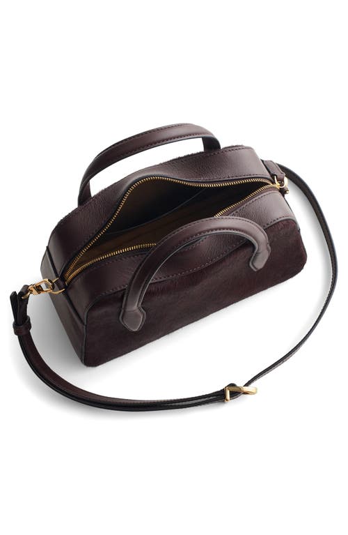 Madewell The Mini Belted Genuine Haircalf Crossbody Bag In Brown