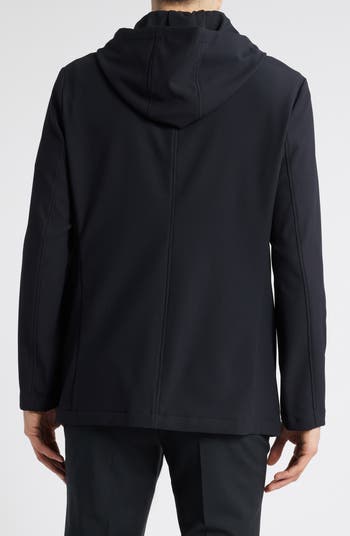 Emporio Armani Stretch Nylon Blazer with Removable Hooded