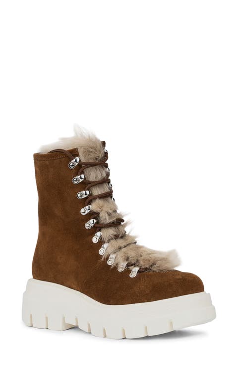 Ivanya Suede & Genuine Shearling Lug Boot (Women)