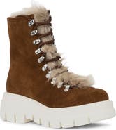 Aquatalia Ivanya Suede & Genuine Shearling Lug Boot
