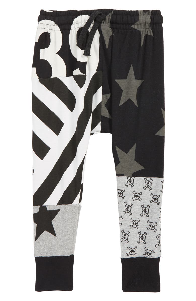 Nununu Patchwork Prints Baggy Pants, Main, color, 