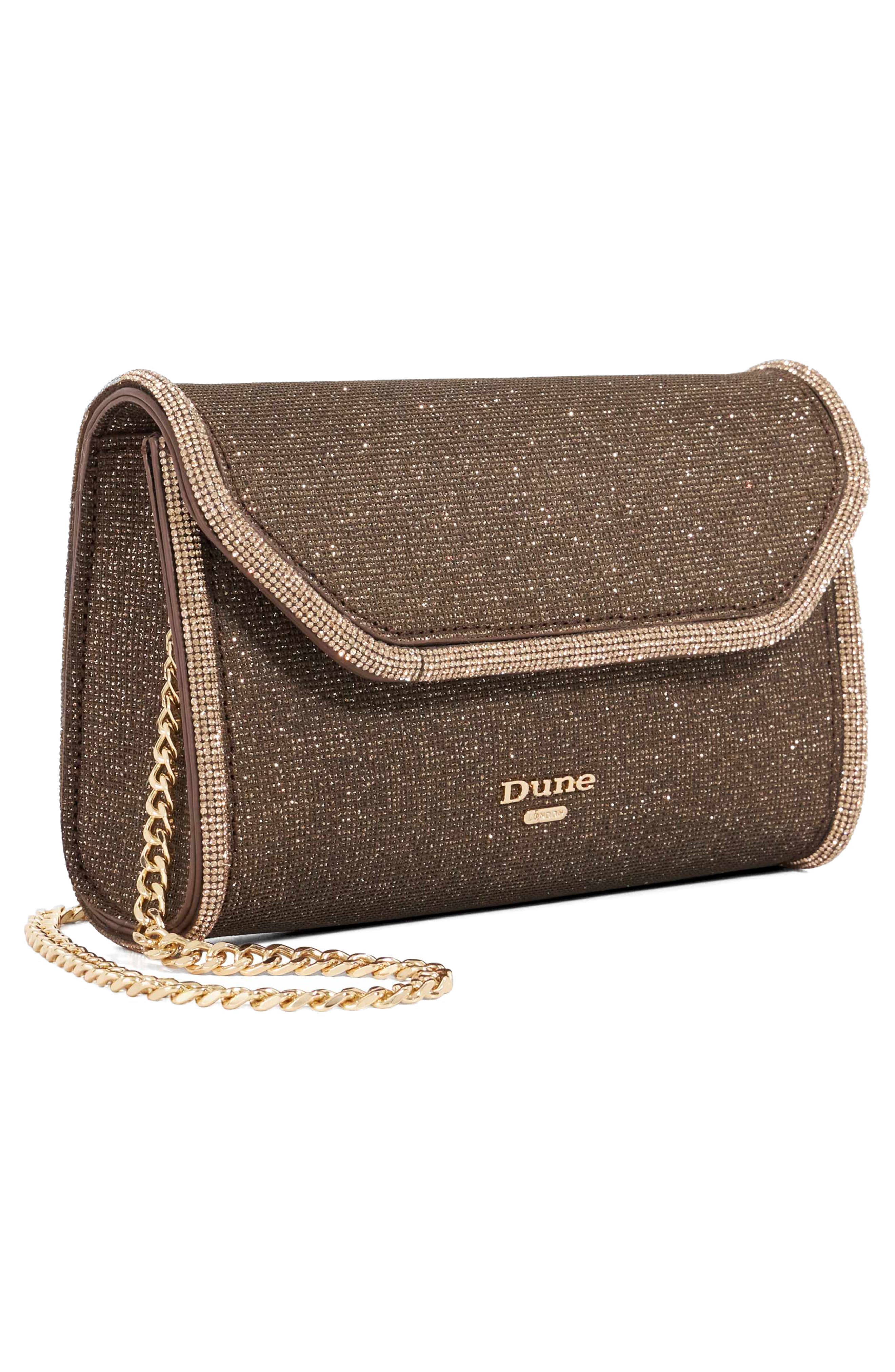 Dune London Bellini Clutch, Alternate, color, Bronze