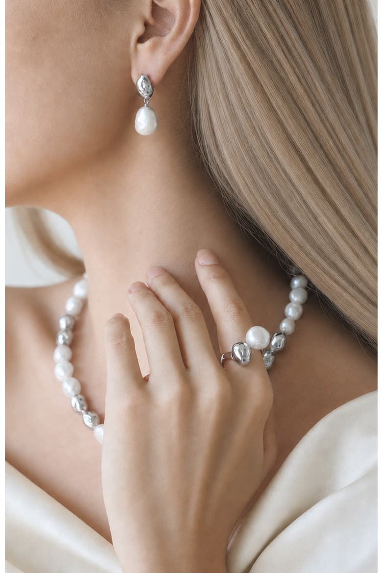 Eden Pearl Ring, Alternate, color, Silver