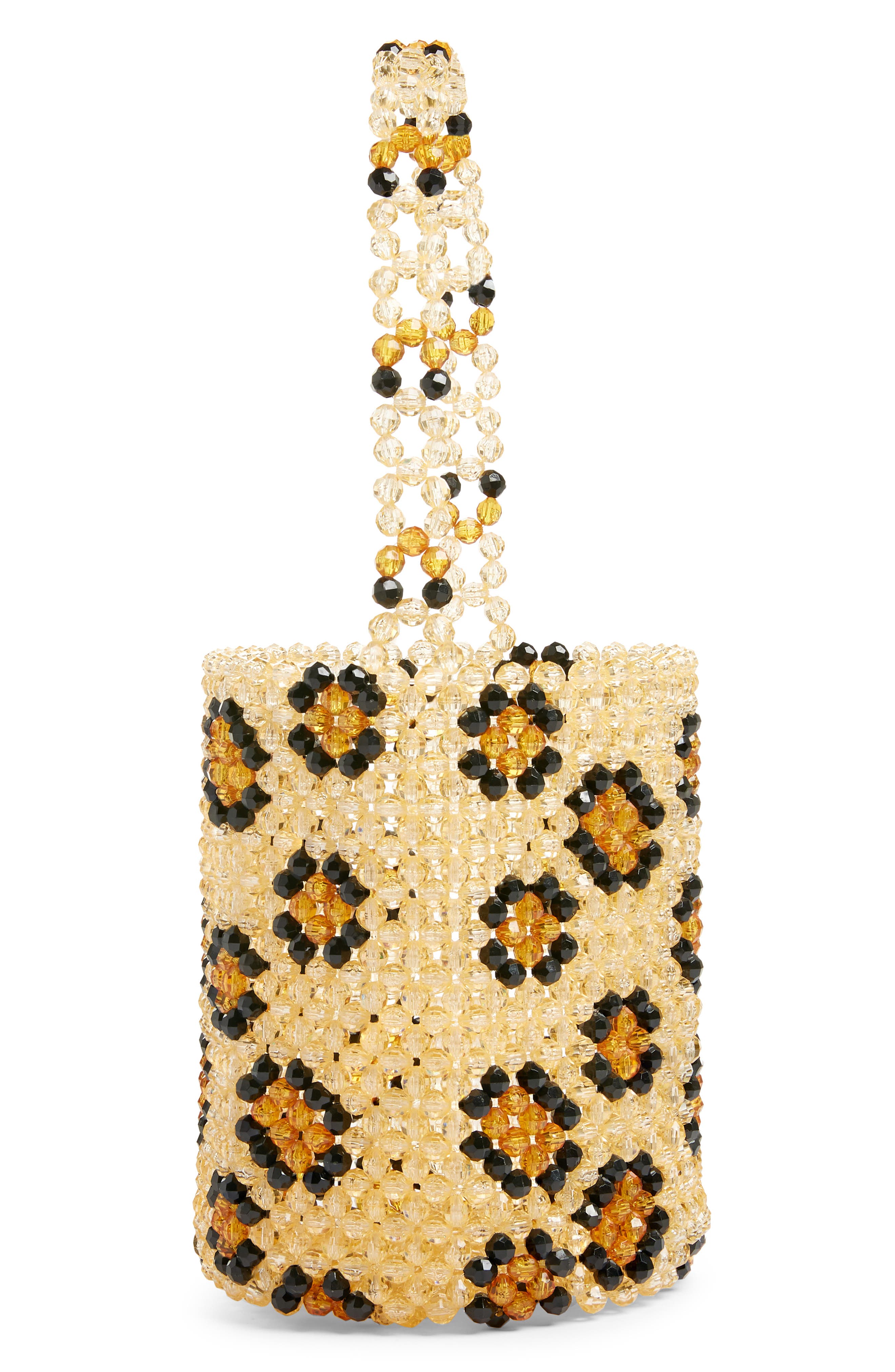 Susan Alexandra Leopard Beaded Bucket Bag, Alternate, color, 
