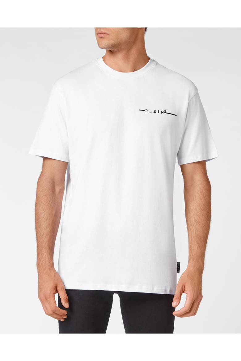 T-Shirt Round Neck Ss Philipp Plein Tm Comfort Men, Main, color, white/black