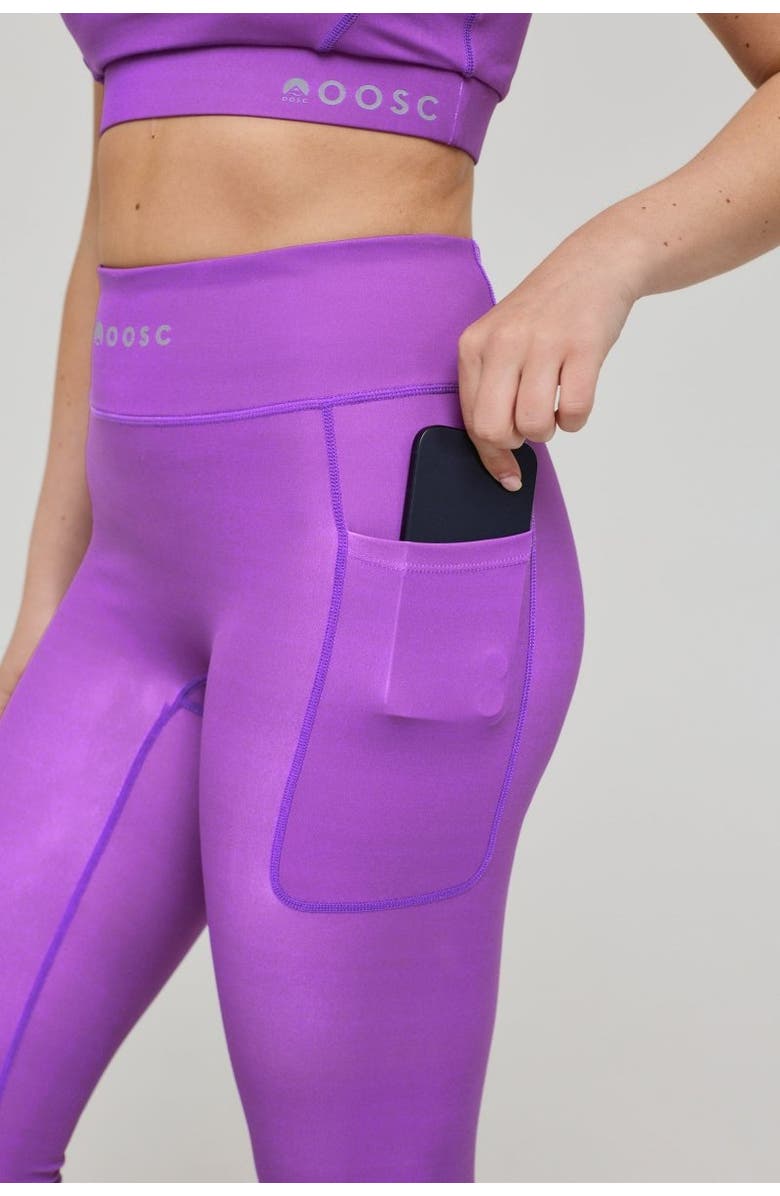 OOSC Infinite High Waisted Leggings - Purple, Alternate, color, Purple