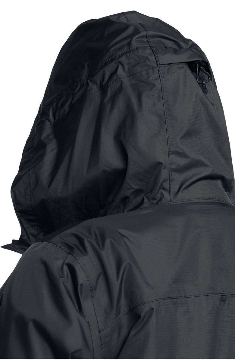 Under Armour Stormproof Cloudstrike 2.0 Waterproof Hooded Jacket, Alternate, color, Black / / White