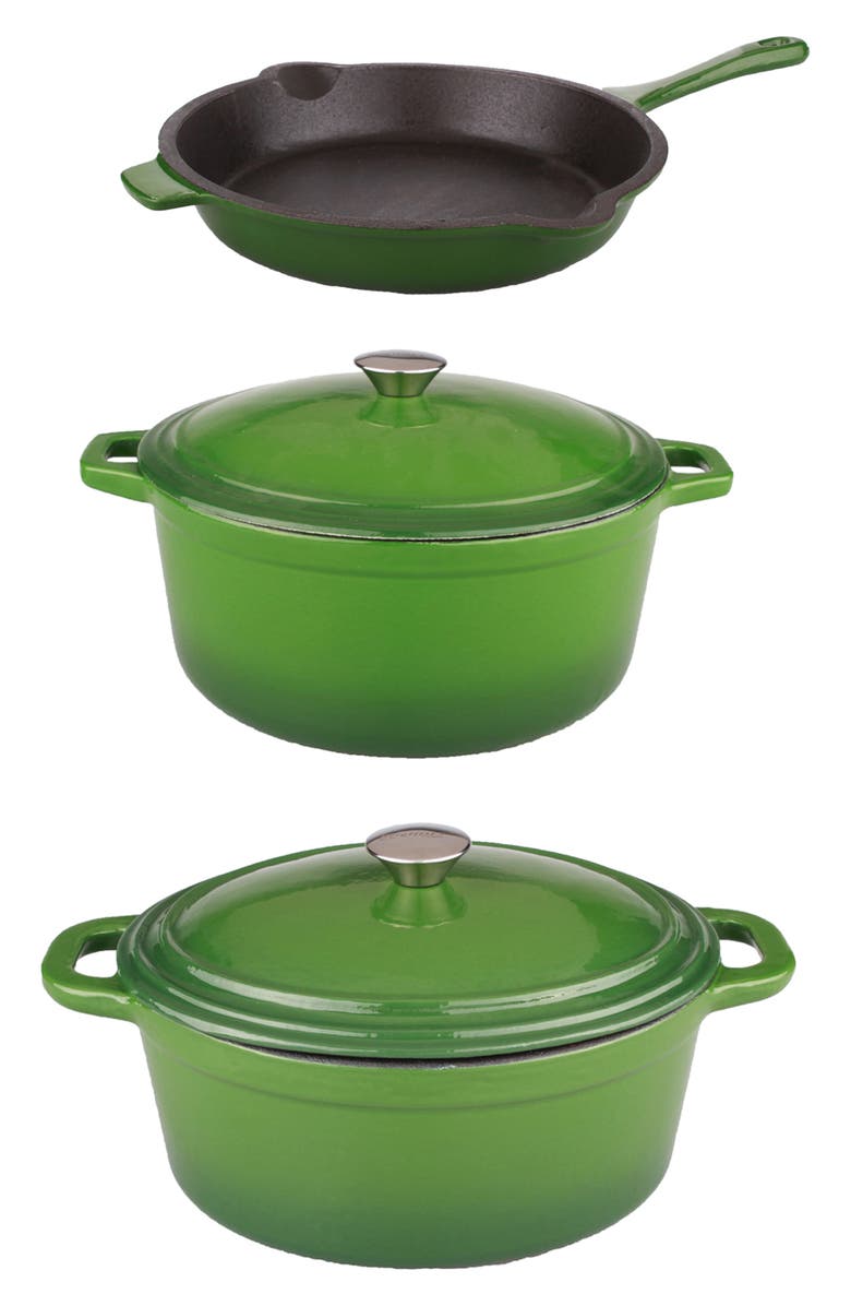 BergHOFF Neo 5-Piece Cast Iron Set, Main, color, Green