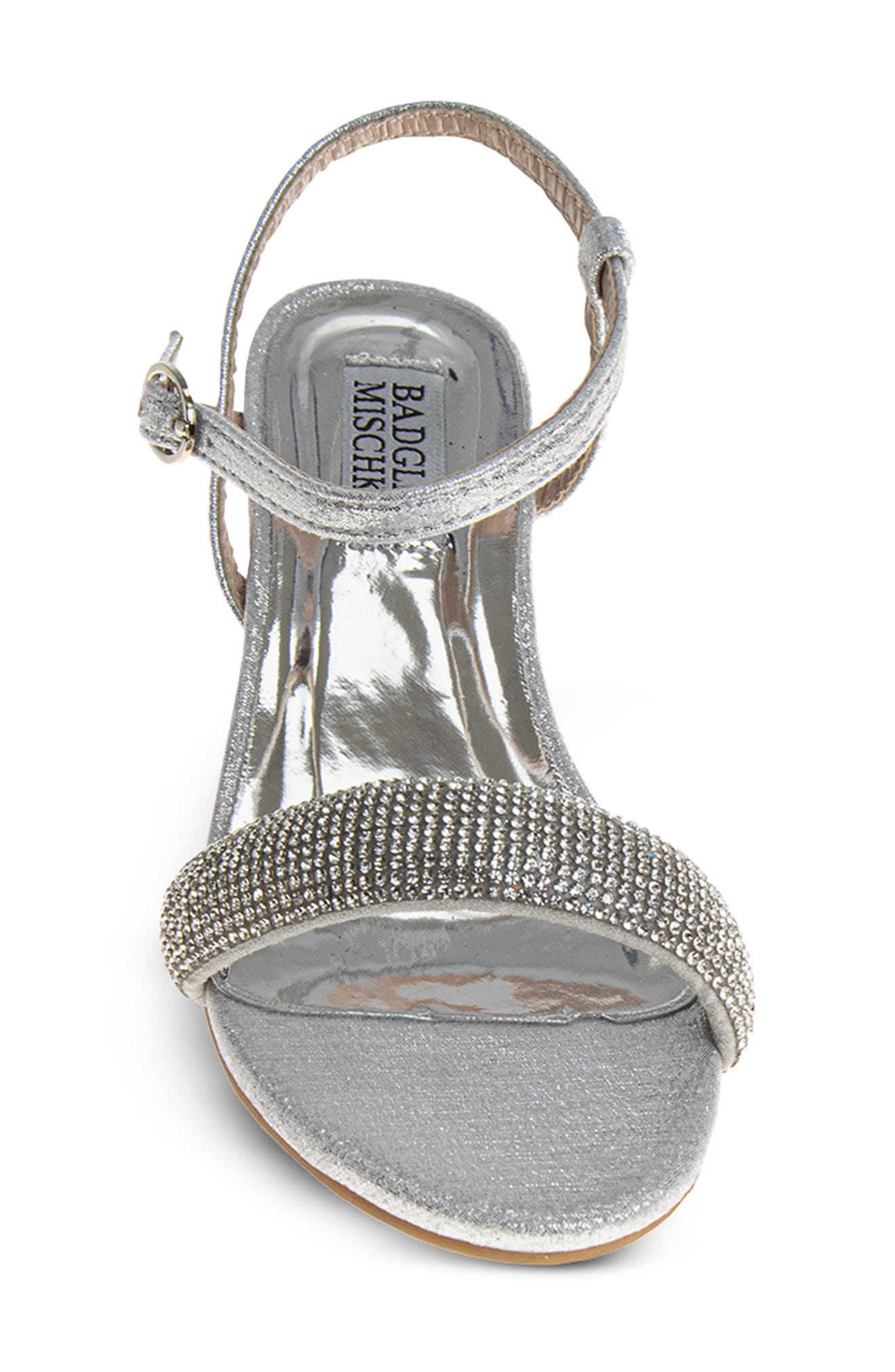 Kids' Rhinestone Sandal, Alternate, color, SILVER
