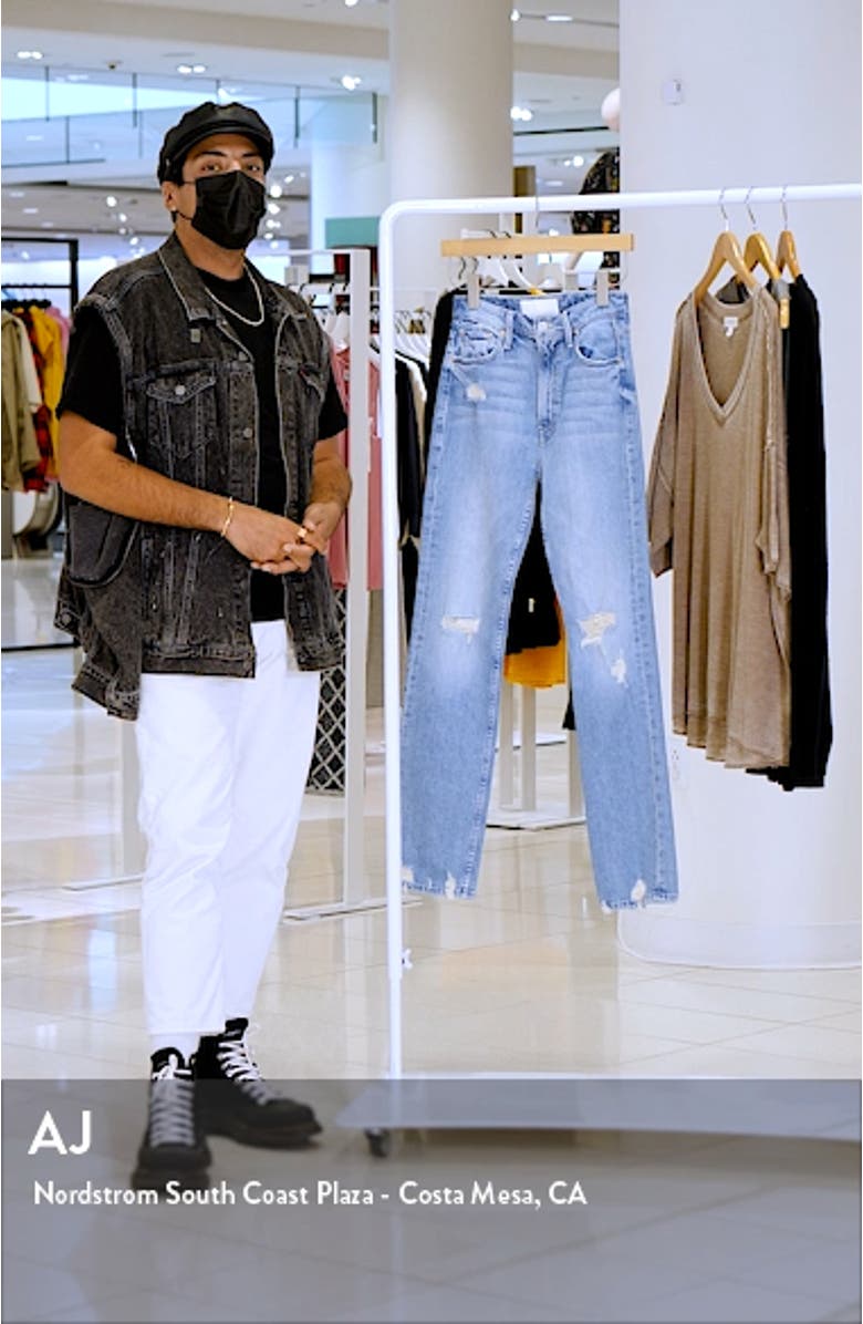 Rider Skimp High Waist Straight Leg Jeans, sales video thumbnail