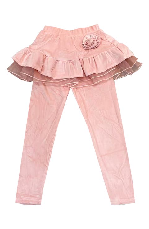 Kids' Velour Skirted Leggings