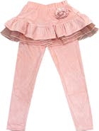 JOE-ELLA Kids' Velour Skirted Leggings