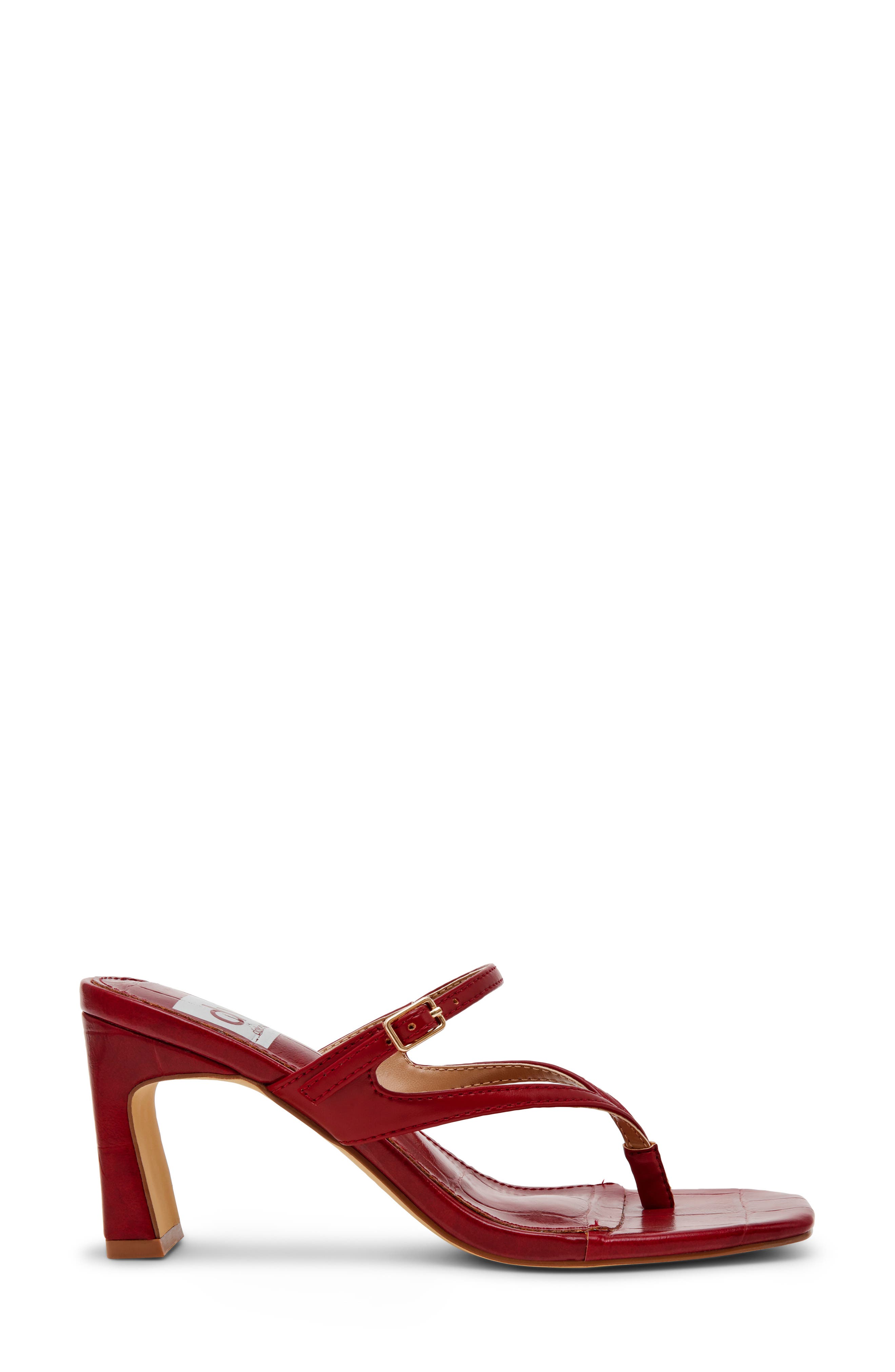 Lisette Block Heel Slide Sandal, Alternate, color, RED