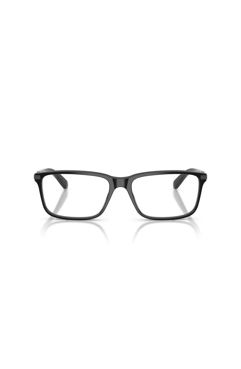 Brooks Brothers 58mm Rectangle optical glasses, Alternate, color, Black