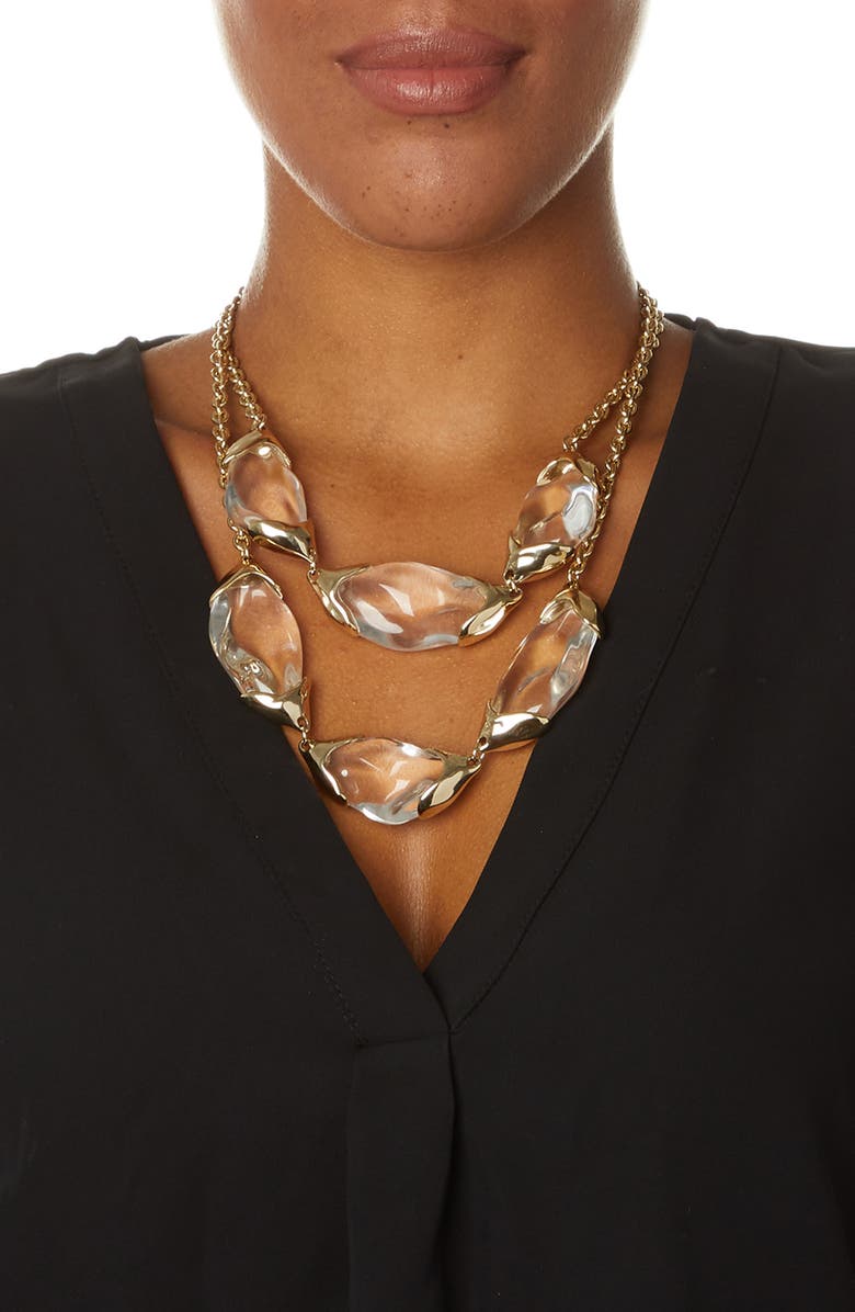 Alexis Bittar Encased Pebble Double Strand Necklace, Alternate, color,