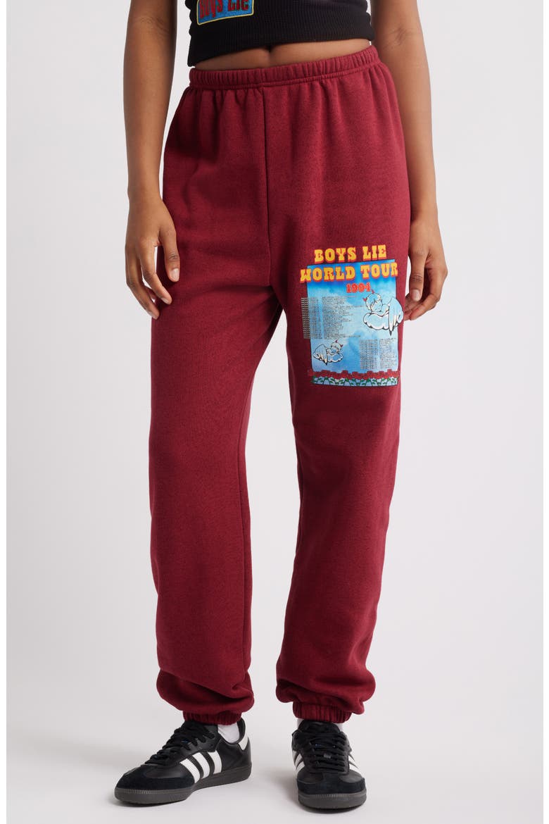 Wolrd Tour Round 2 Kimmy Graphic Sweatpants, Main, color, RED