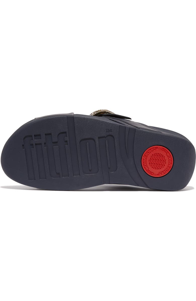 FitFlop Lulu Crystal Buckle Platform Slide Sandal, Alternate, color, Midnight Navy