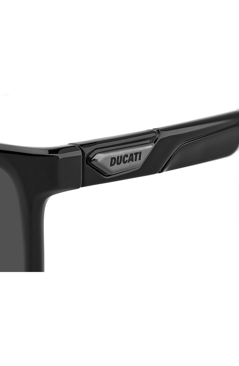 Carrera Eyewear x Ducati Carduc 60mm Rectangular Sunglasses, Alternate, color, Black/ Grey