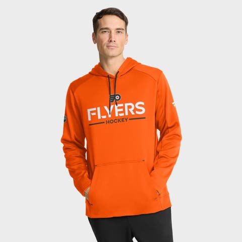 Men's Fanatics Orange Philadelphia Flyers Authentic Pro Rink Hoodie