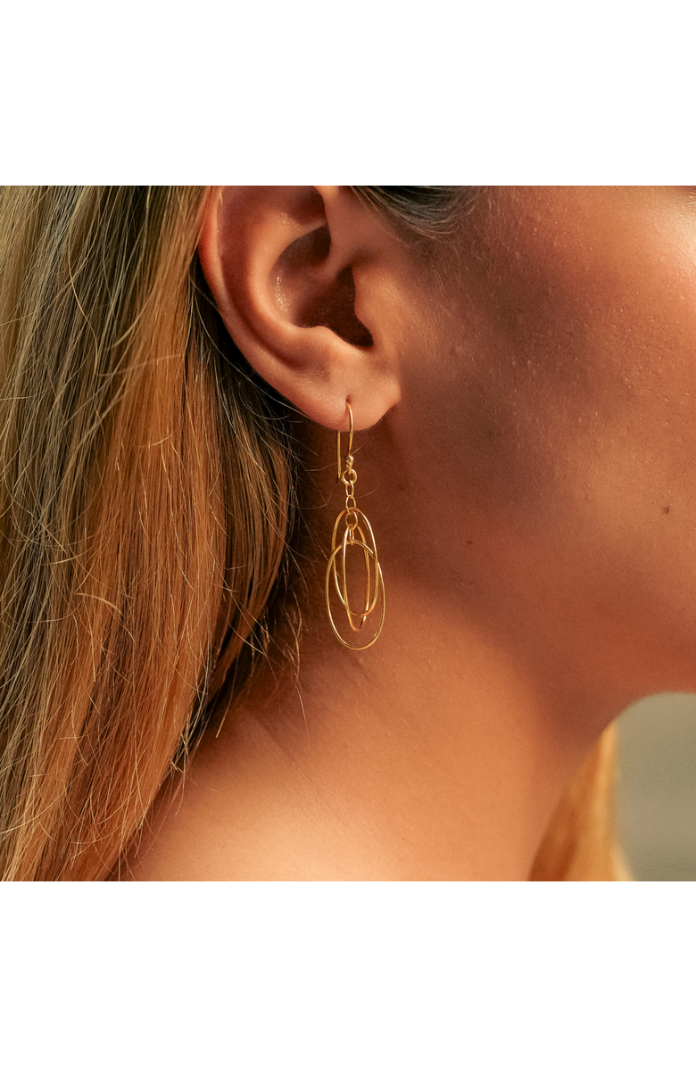 Spero London Nested Loop 3D Drop Earring in Sterling Silver, Alternate, color, Gold